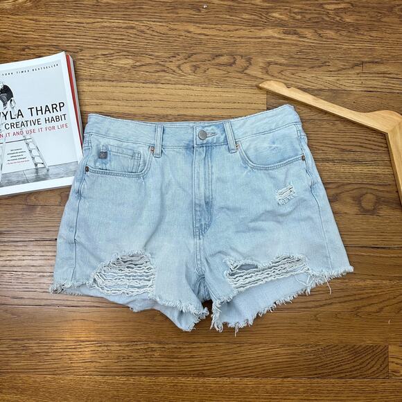 JustUSA Pants - JUST USA Light Wash Cut Off Distressed Denim Shorts